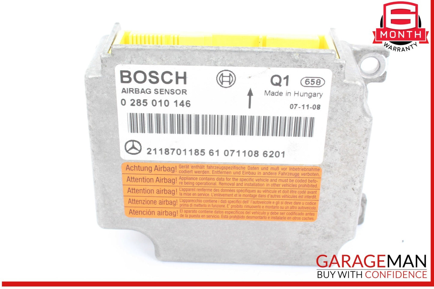 03-11 Mercedes W211 E350 CLS550 Airbag Air Bag Sensor SRS Control Module OEM