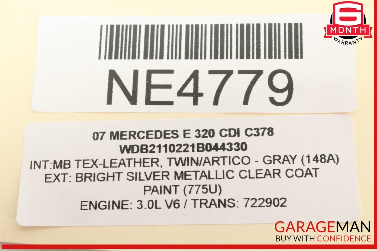 03-11 Mercedes W211 E320 CDI Airbag Air Bag Sensor SRS Control Module Unit OEM