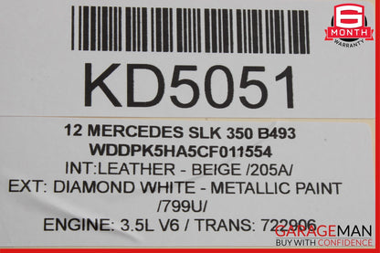 12-20 Mercedes R172 SLK350 SLC300 Right Passenger Door Airbag 1728602602 OEM