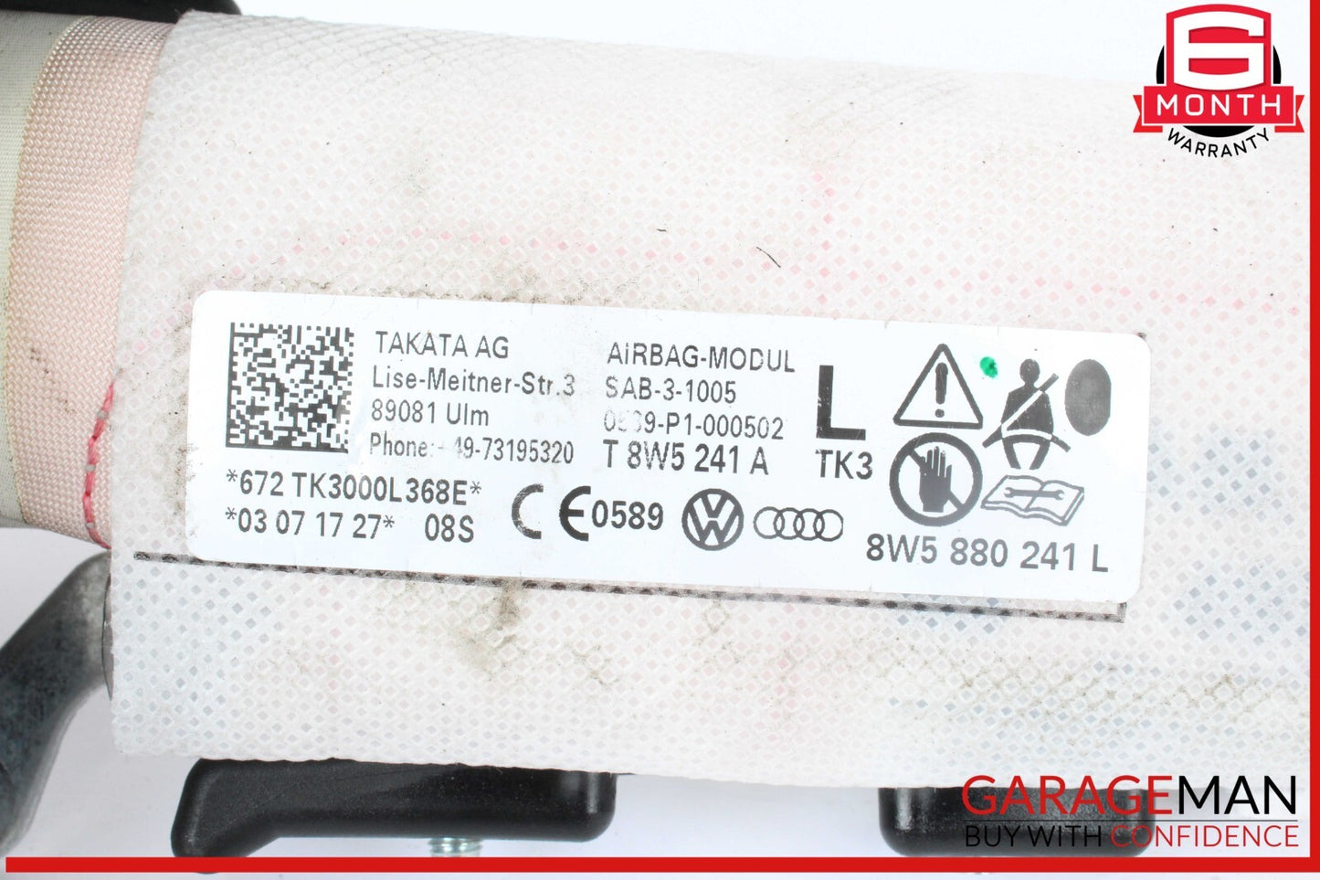 17-20 Audi A4 Quattro Front Left Driver Side Seat Air Bag Airbag 8W5880241L OEM