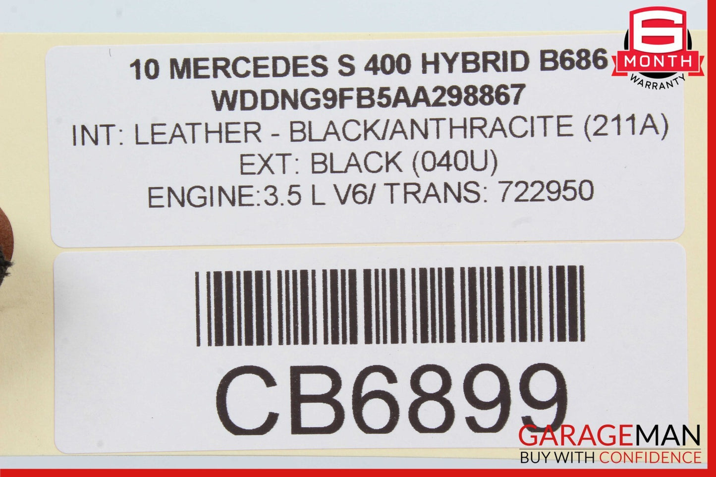 10-14 Mercedes W221 S400 S550 CL550 CL63 AMG Steering Wheel Airbag Air Bag OEM