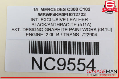 15-20 Mercedes W205 C300 Front Right Side Dashboard Dash Air Bag Airbag OEM