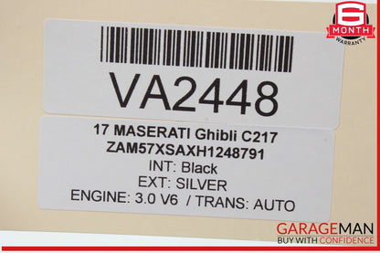 14-17 Maserati Ghibli Airbag Air Bag Sensor SRS Restraint Module 670101610 OEM
