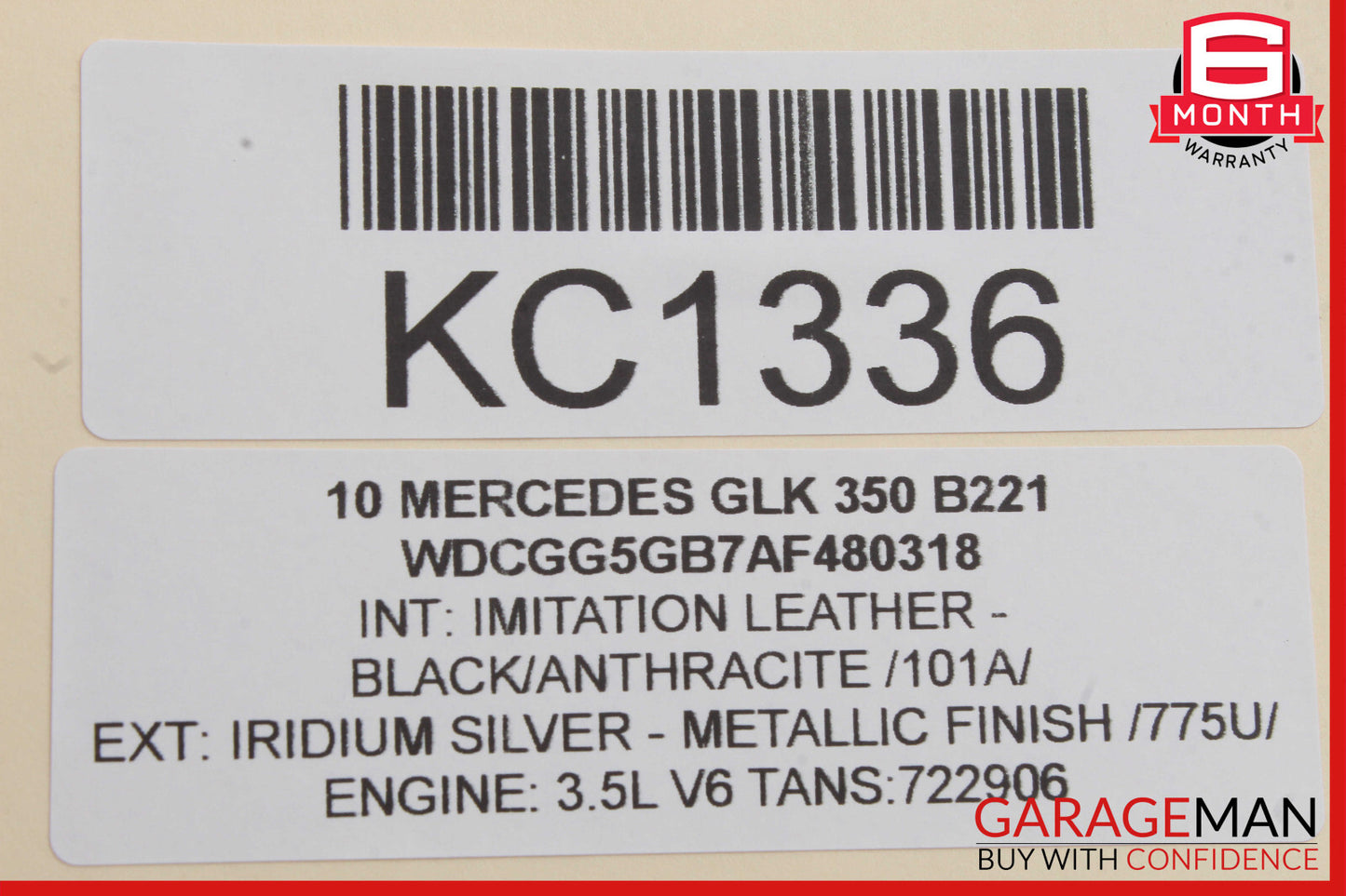 08-15 Mercedes X204 GLK350 Seat Airbag Air Bag SRS Front Right Passenger OEM