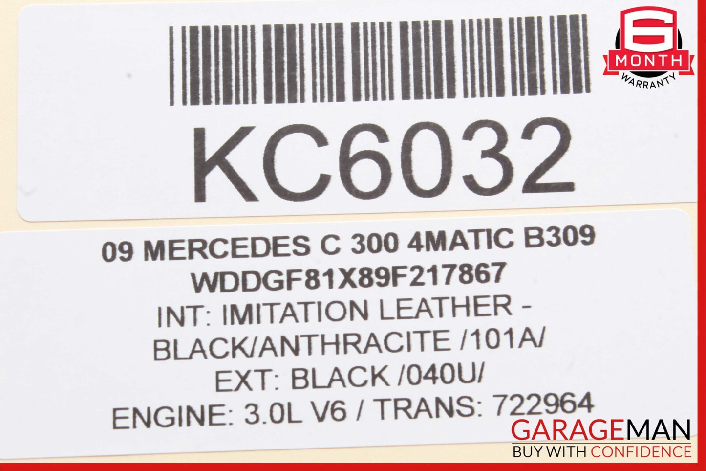 08-15 Mercedes W204 C300 4MATIC Front Right Passenger Seat Airbag Air Bag OEM