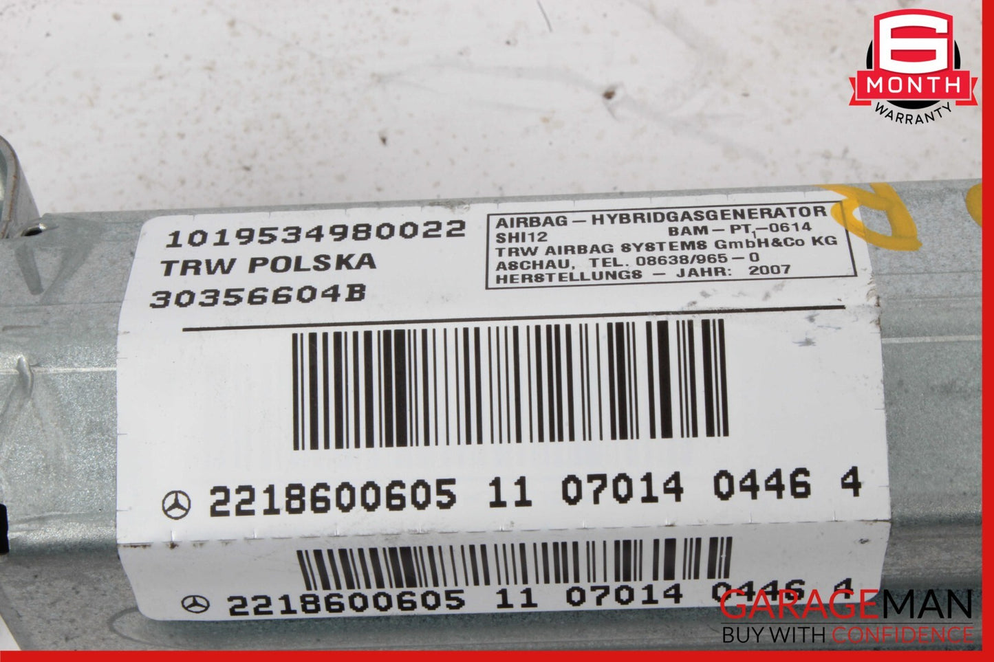 07-14 Mercedes W216 CL550 CL600 S550 S600 Rear Right Side Quarter Airbag Air Bag