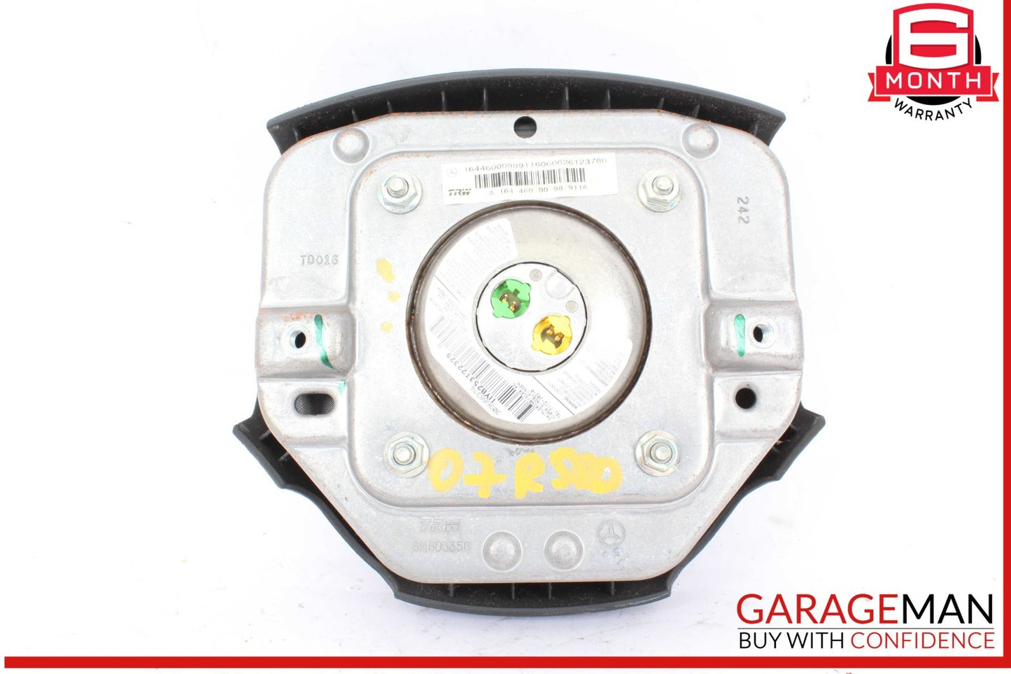 06-08 Mercedes W251 R500 Driver Side Steering Wheel Airbag Air Bag Black OEM