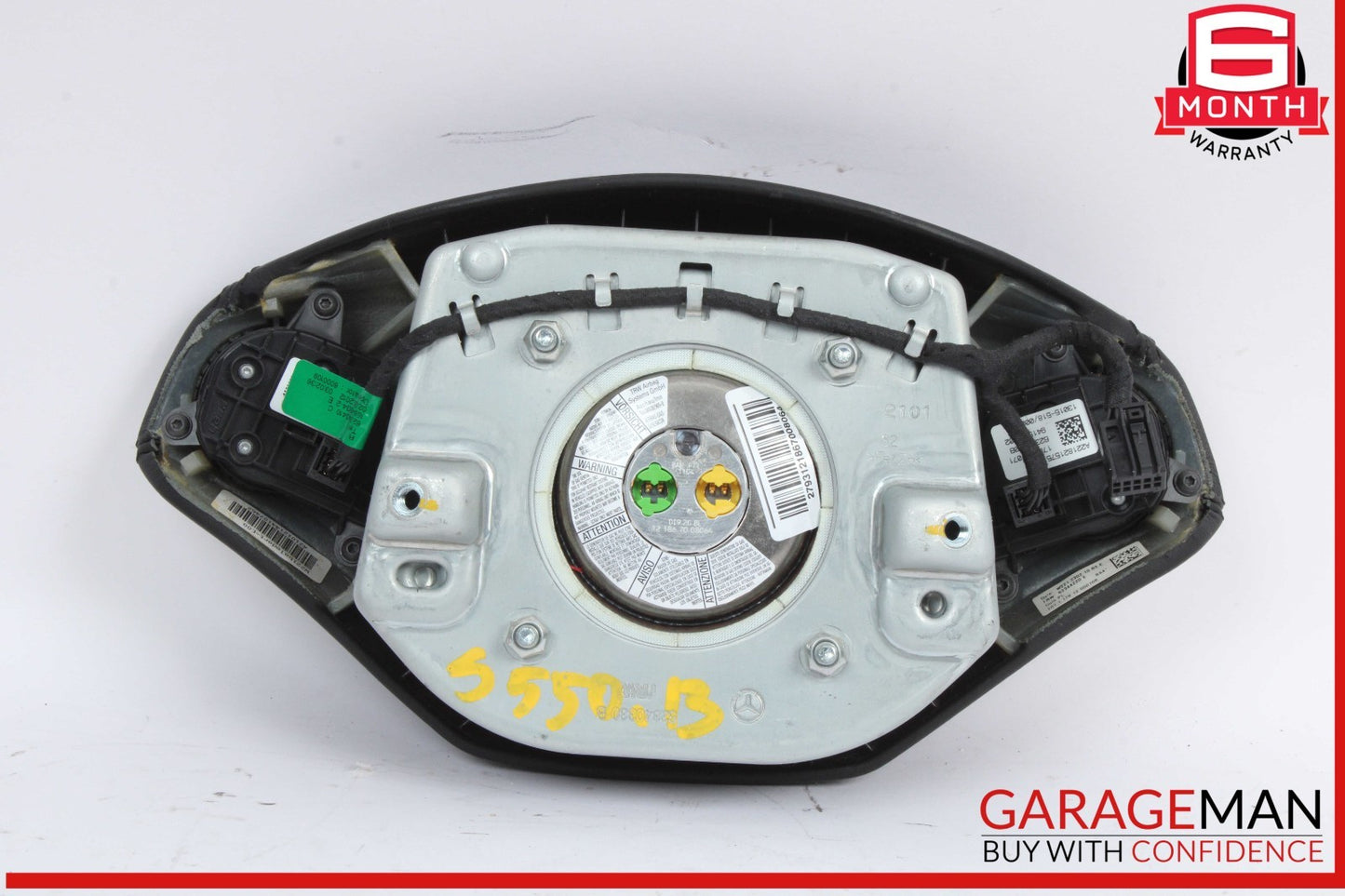 10-14 Mercedes W221 S550 CL550 Steering Wheel Airbag Air Bag Black OEM