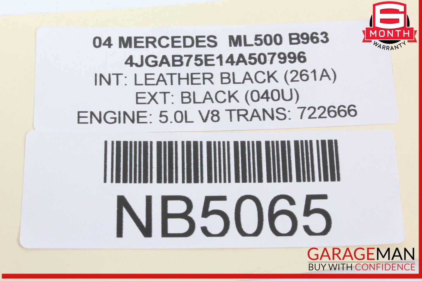 01-05 Mercedes W163 ML500 ML55 Steering Wheel Airbag Air Bag 1634600298 OEM