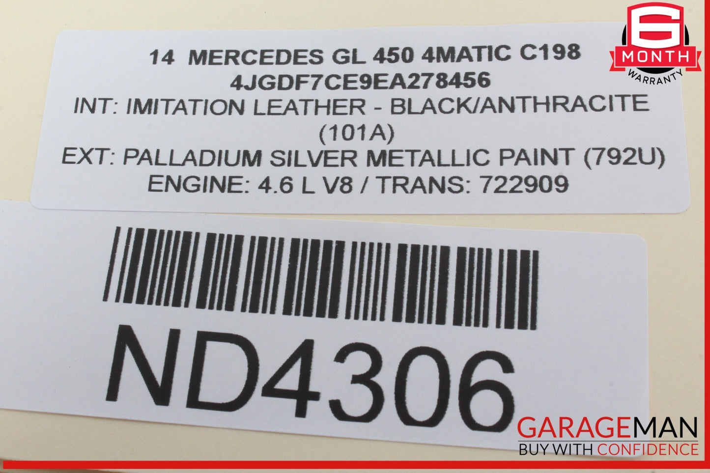 12-16 Mercedes X166 GL450 4MATIC Front Right Passenger Side Dashboard Air Bag