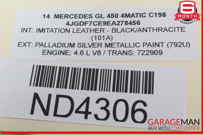 12-16 Mercedes X166 GL450 4MATIC Front Right Passenger Side Dashboard Air Bag