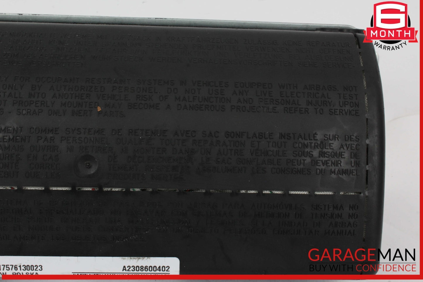 03-12 Mercedes R230 SL550 SL500 SL65 Front Right Side Dash Airbag Air Bag OEM