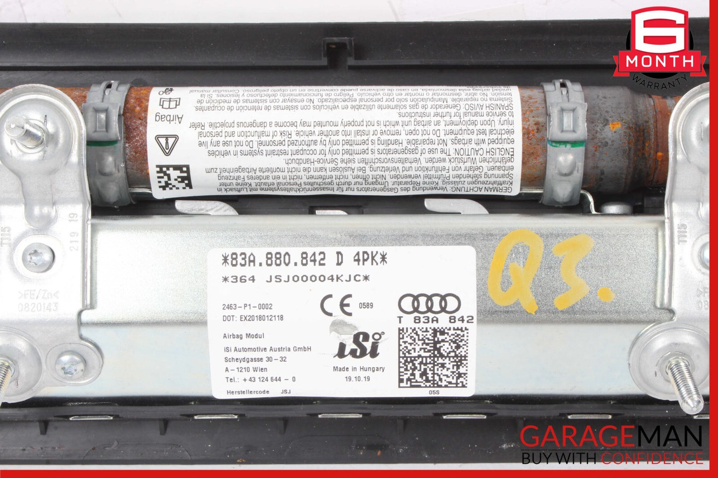 19-24 Audi Q3 Right Passenger Side Knee Air Bag 83A880842D