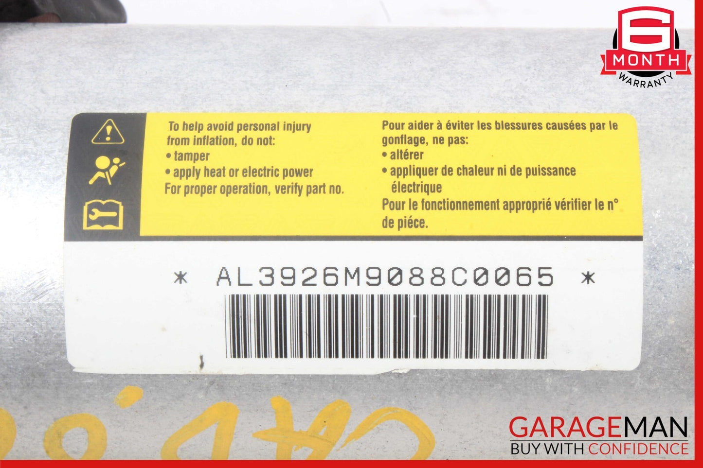 04-13 Cadillac XLR Front Right Passenger Side Dash Panel Airbag 25782416 OEM