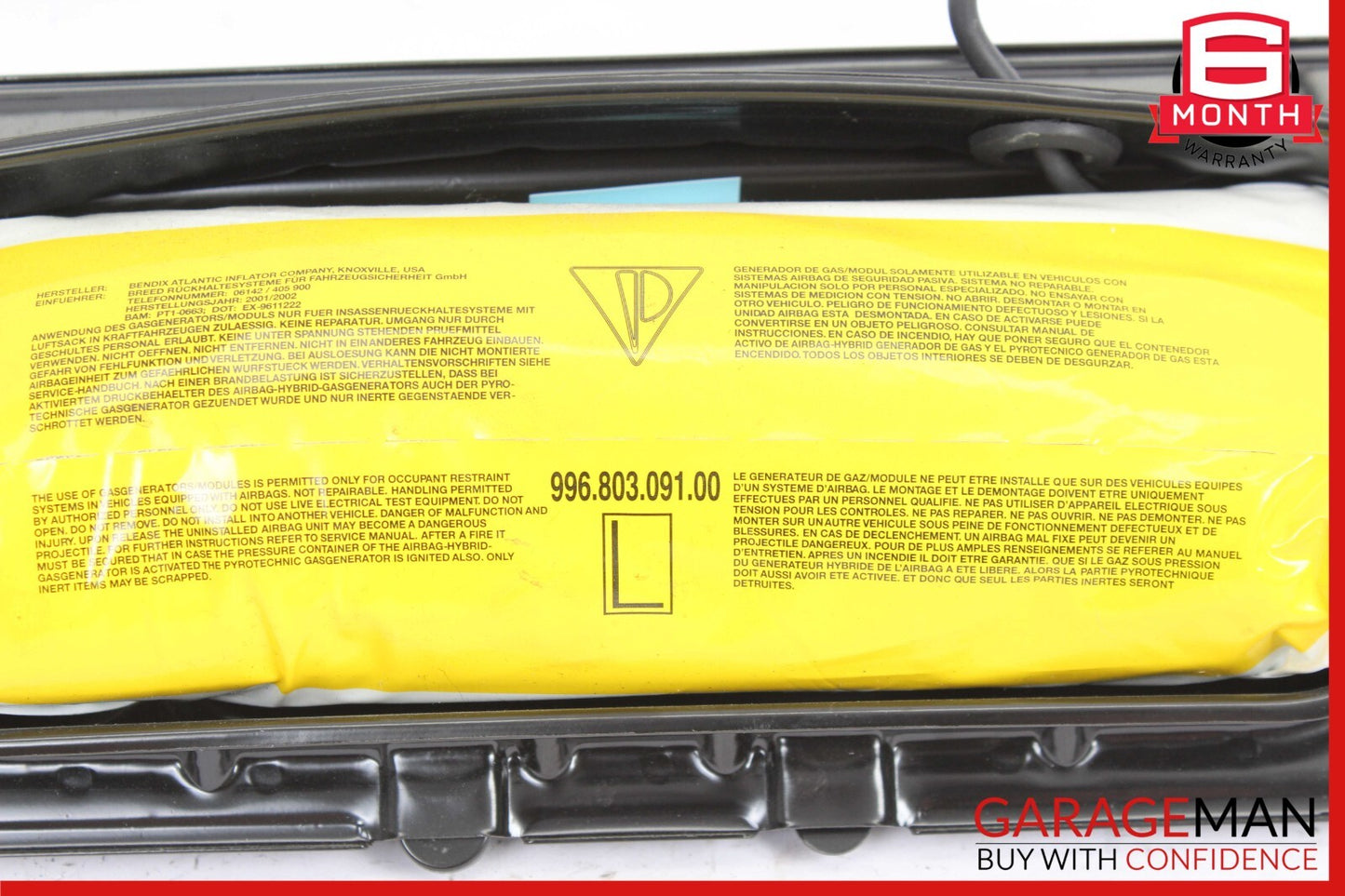 97-05 Porsche Boxster 986 Carrera 996 911 Front Left Door Airbag Air Bag OEM