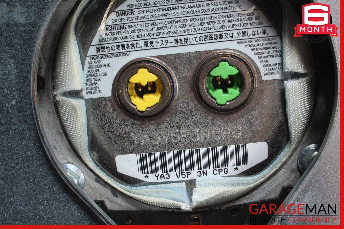 03-12 Mercedes SL500 E350 CLK350 Steering Wheel Airbag Air Bag Assembly Black