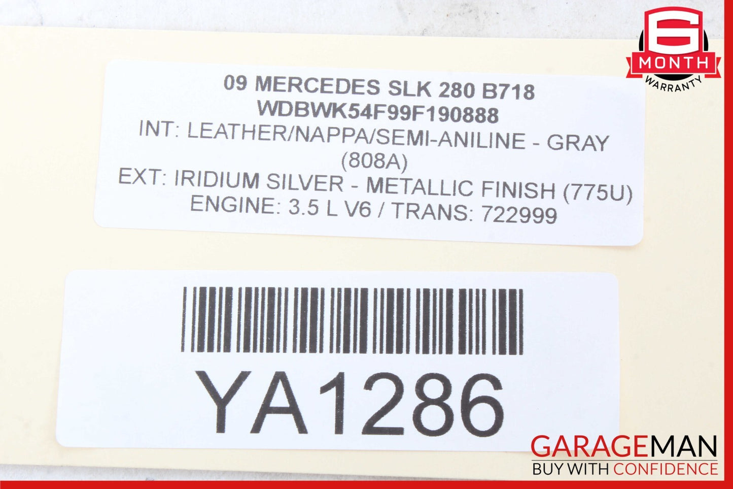 07-11 Mercede R171 SLK300 SLK280 Seat Belt Seatbelt Retractor Right Side