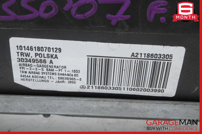 03-09 Mercedes W211 E350 E550 E320 Glove Box Right Passenger Airbag Air Bag OEM