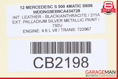 10-14 Mercedes W221 S500 S550 CL550 Steering Wheel Airbag Air Bag Assy Black