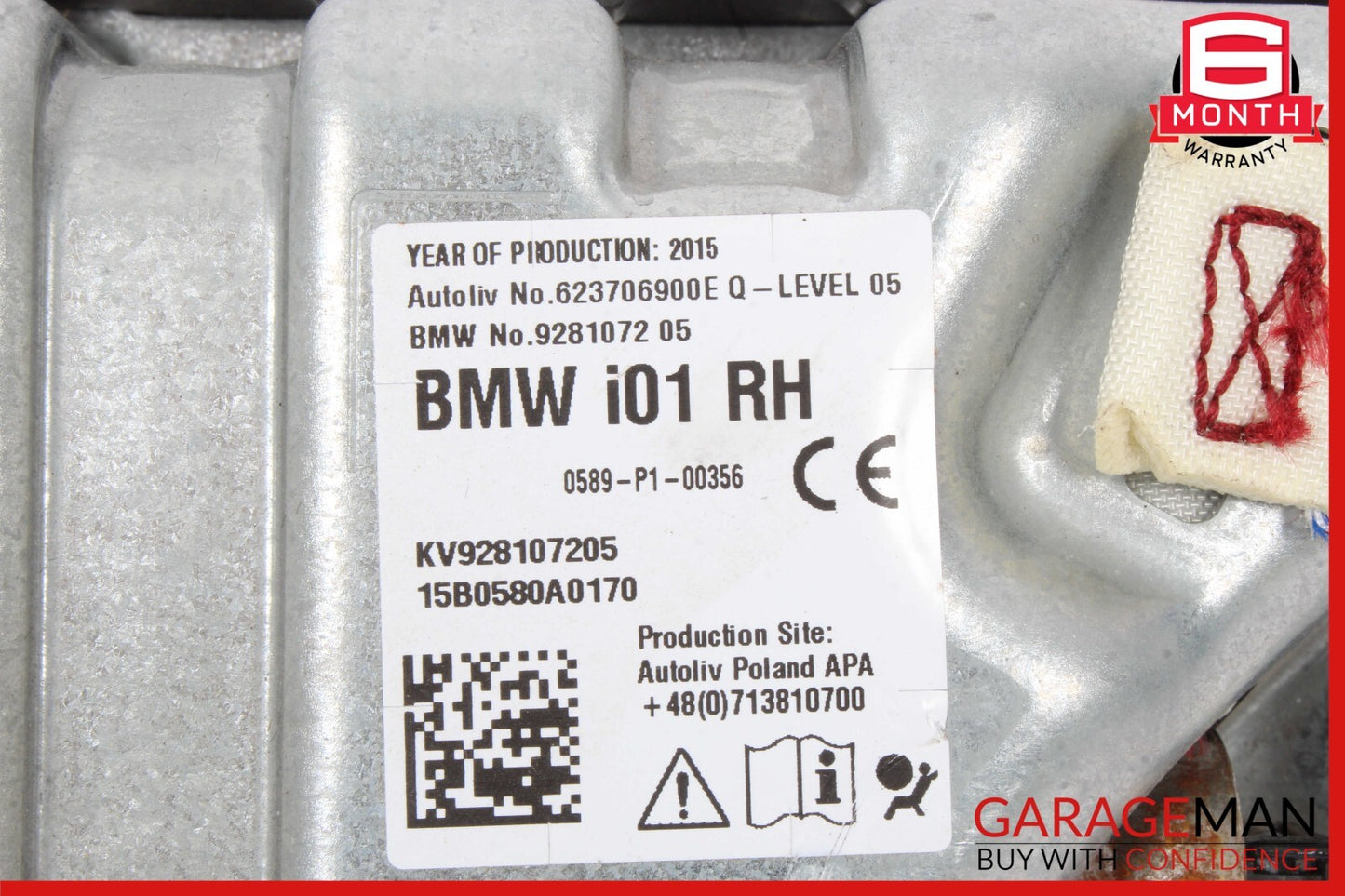 14-21 BMW i3 I01 Hybrid Knee Airbag Air Bag Right Passenger Side Black OEM