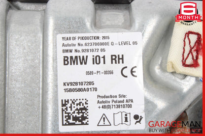 14-21 BMW i3 I01 Hybrid Knee Airbag Air Bag Right Passenger Side Black OEM