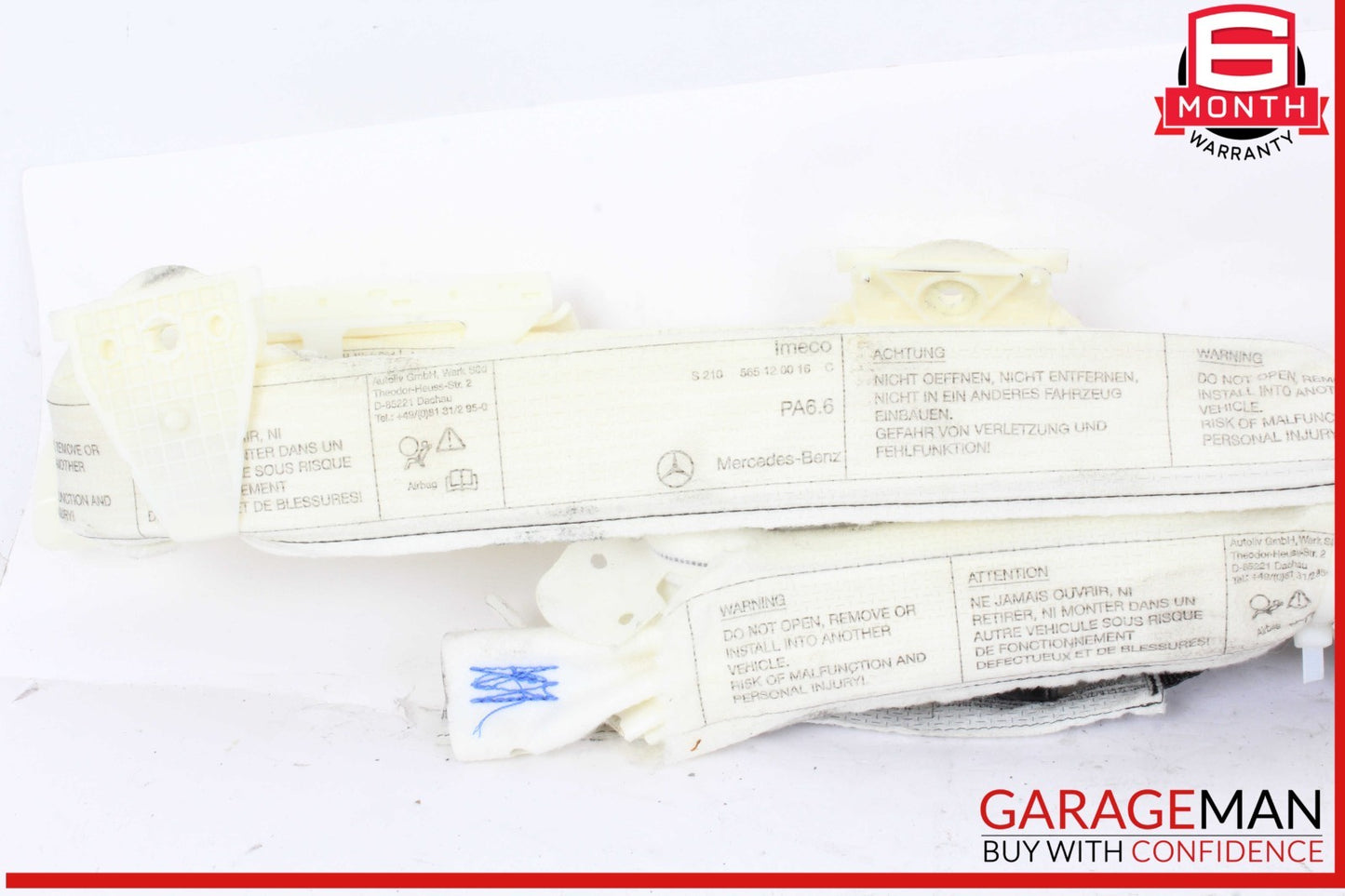 00-02 Mercedes W210 E320 Right Passenger Side Roof Curtain Airbag Air Bag OEM