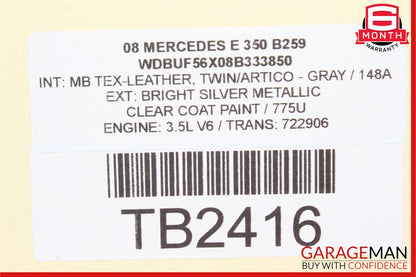06-11 Mercedes W219 CLS63 AMG CLS500 Front Left Side Seat Airbag Air Bag Gray