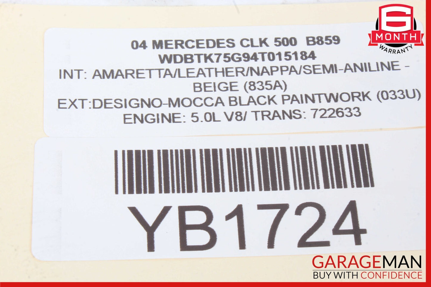 03-12 Mercedes CLK500 E350 SL500 Steering Wheel Airbag Air Bag Assembly