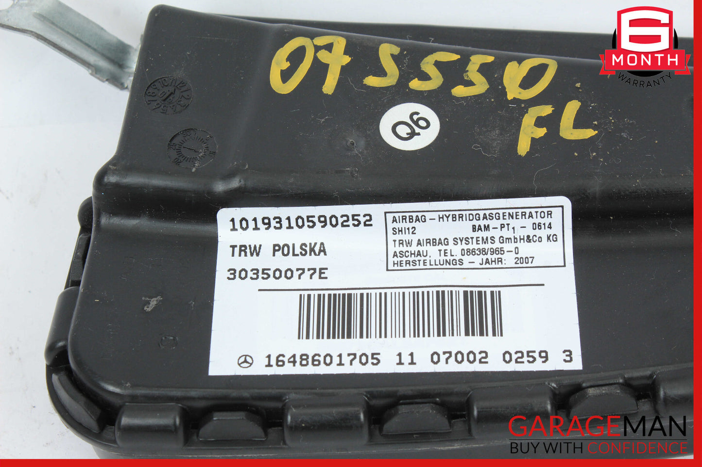06-14 Mercedes S550 CL550 ML350 R350 Front Left Side Seat Air Bag Airbag SRS