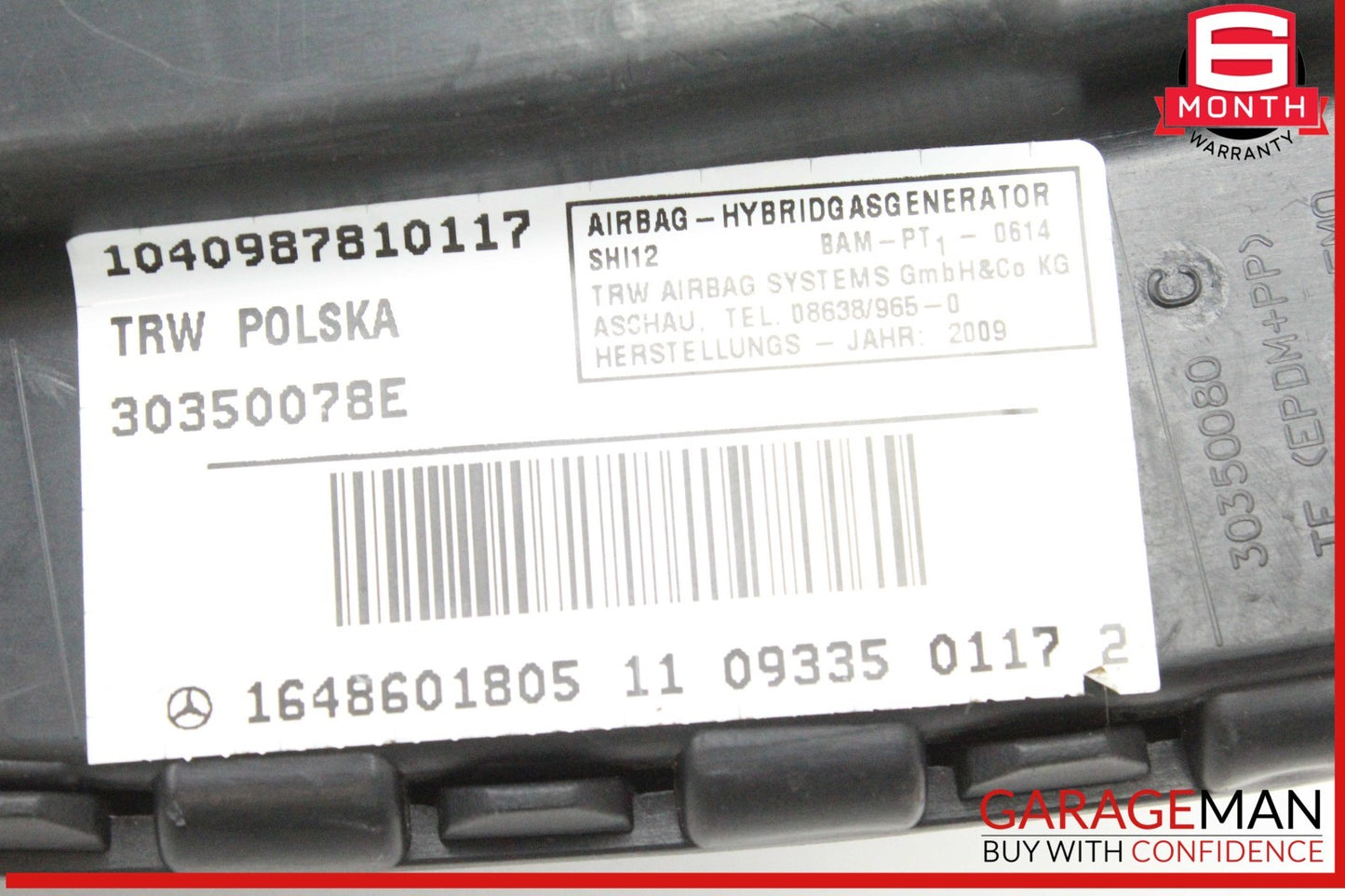 06-14 Mercedes W221 S63 AMG CL500 Front Right Side Seat SRS Airbag Air Bag OEM