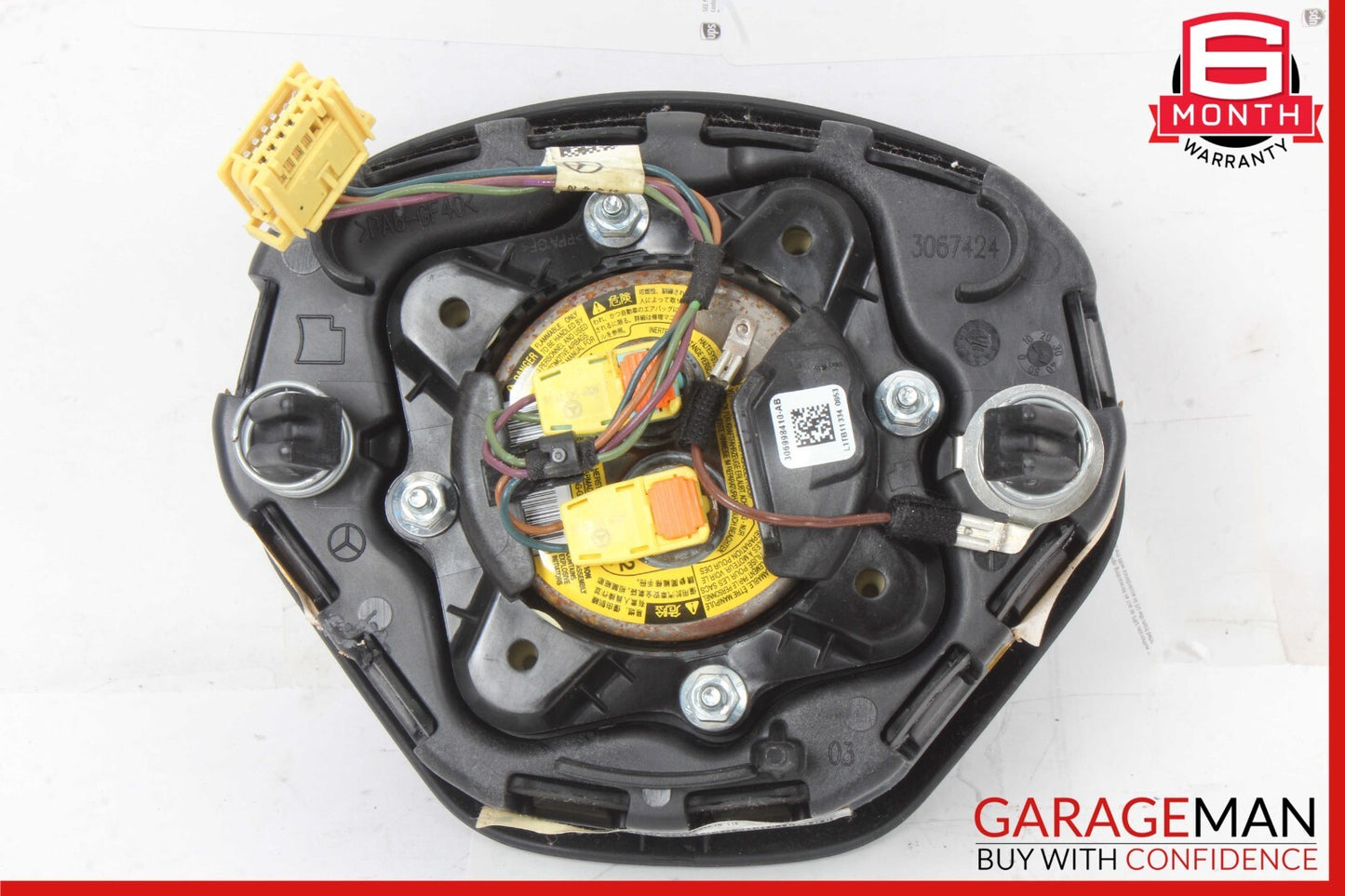 12-17 Mercedes W204 C250 E550 Driver Steering Wheel Airbag Air Bag Black OEM