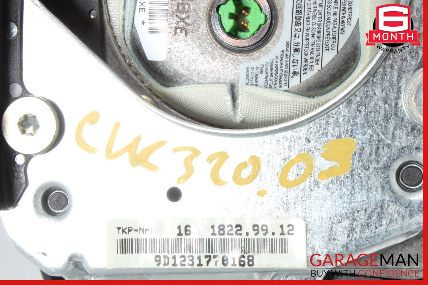 03-12 Mercedes W209 CLK320 CLS550 Steering Wheel Airbag Air Bag Black OEM