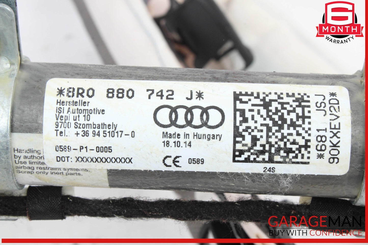 13-17 Audi Q5 SQ5 Right Passenger Side Curtain Airbag Air Bag 8R0880742J OEM