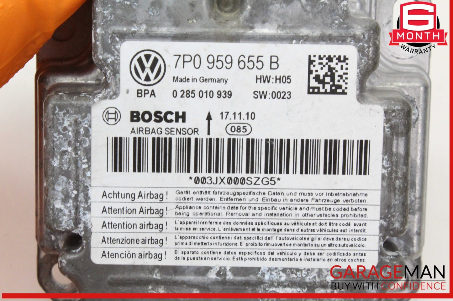 11-14 Porsce Cayenne 958 Airbag Air Bag Sensor SRS Diagnostic Control Module OEM