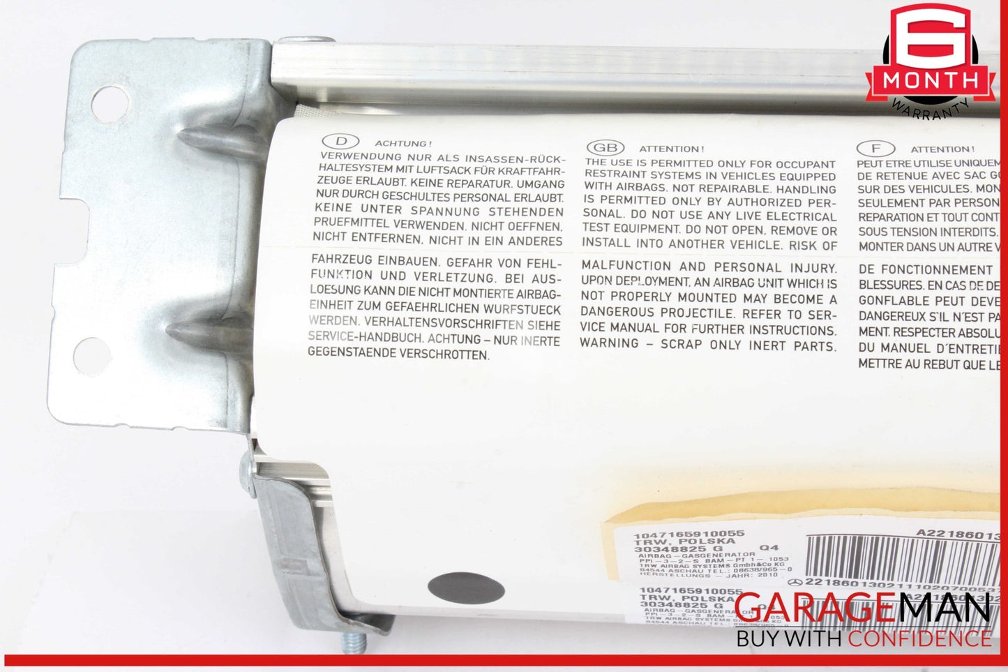 07-14 Mercedes W221 S550 CL500 Front Right Dash Dashboard Airbag Air Bag OEM