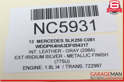 12-20 Mercedes R172 SLK250 SLC300 Door Airbag Right Passenger Side 1728602602