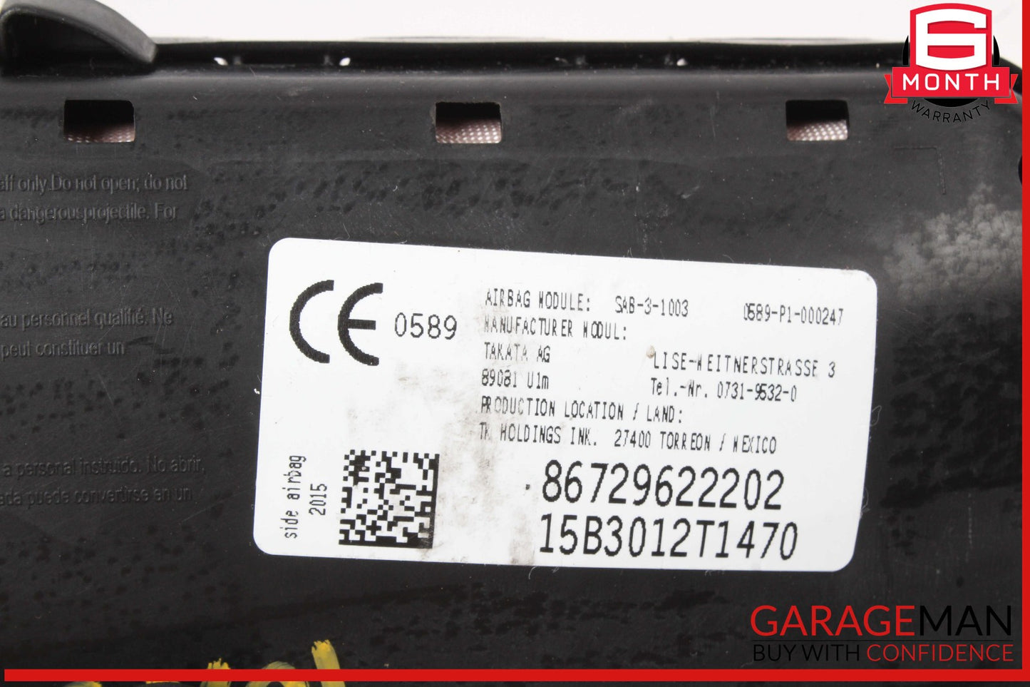 BMW X5 Front Right Passenger Side Seat Airbag Air Bag OEM