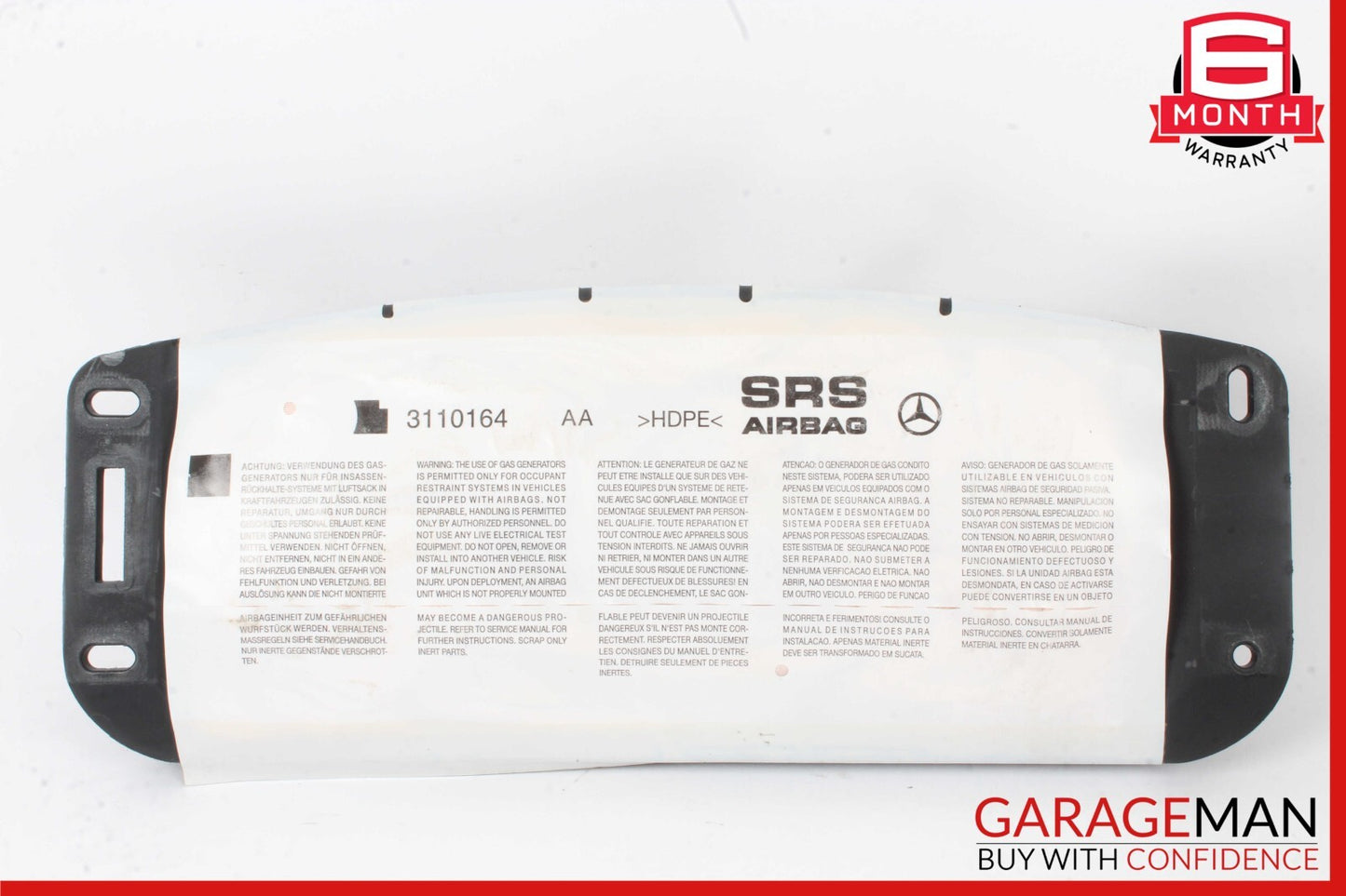 10-17 Mercedes W204 C250 E550 Dashboard Right Passenger Side Airbag Air Bag OEM