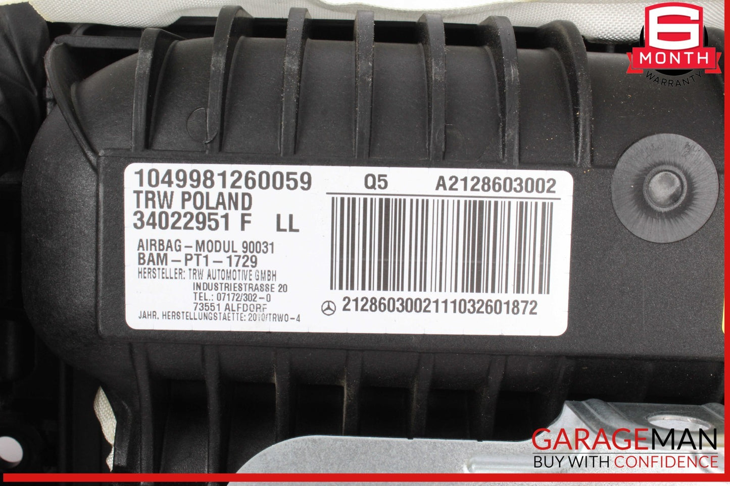 10-13 Mercedes W212 E350 Bluetec Front Right Dashboard Dash Airbag Air Bag OEM