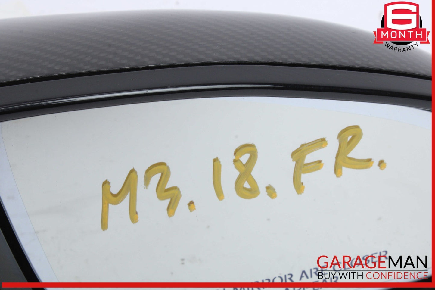 12-19 BMW M3 320i 330i Front Right Side View Door Mirror Black OEM