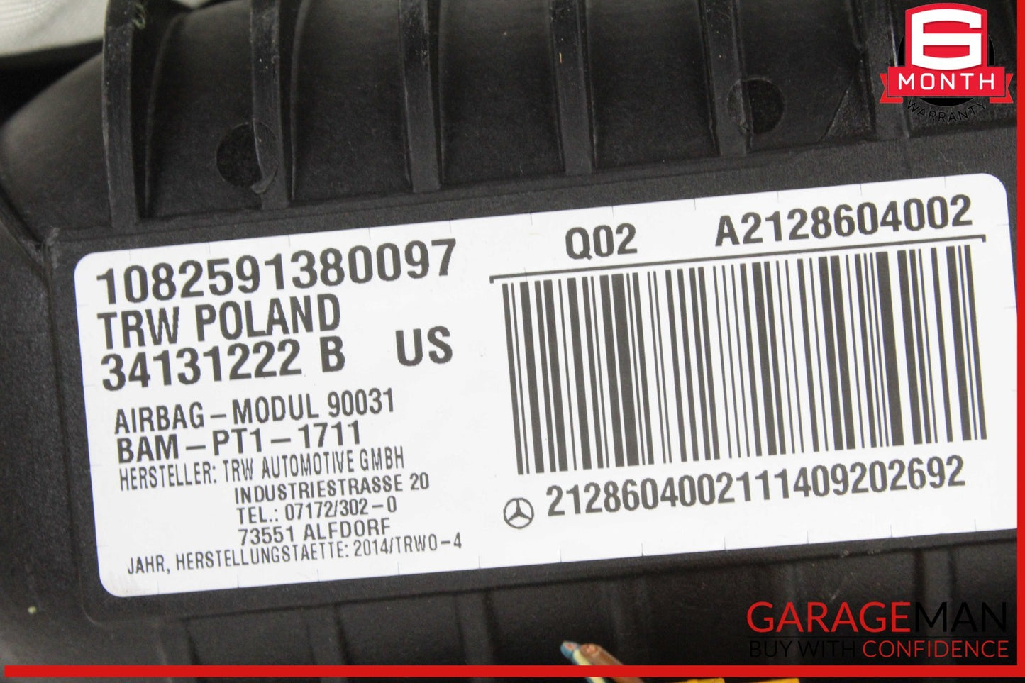 14-16 Mercedes W212 E350 E550 Front Right Side Dashboard Dash Airbag OEM
