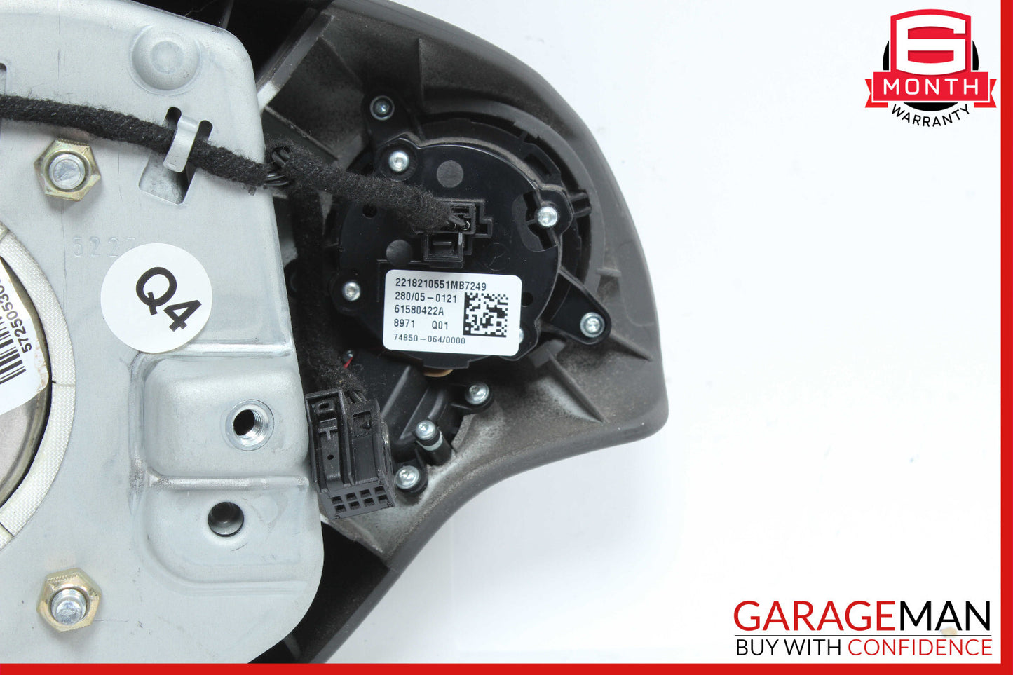 07-10 Mercedes W221 S550 CL550 S450 Steering Wheel Airbag Air Bag Black OEM