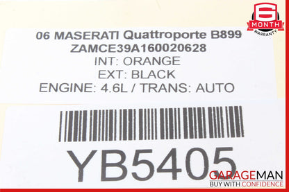 03-13 Maserati Quattroporte S M139 Front Right Side Seat Airbag SRS OEM