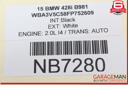 14-16 BMW 428i 435i Front Right Passenger Side Convertible Seat Airbag Air Bag