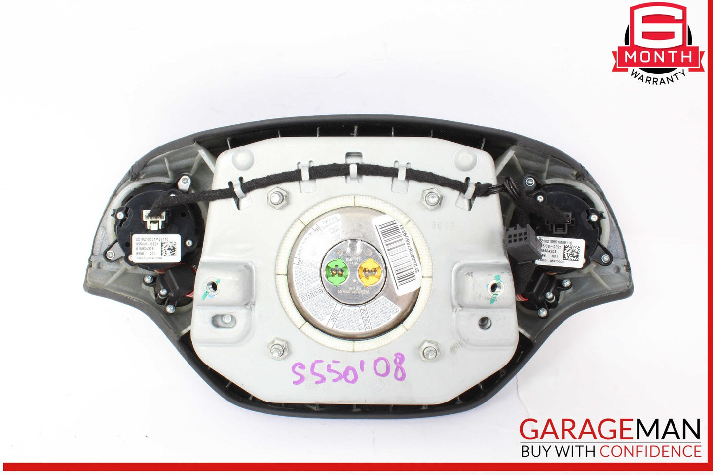 07-10 Mercedes W221 S450 S550 CL500 CL550 Steering Wheel Airbag Air Bag Black