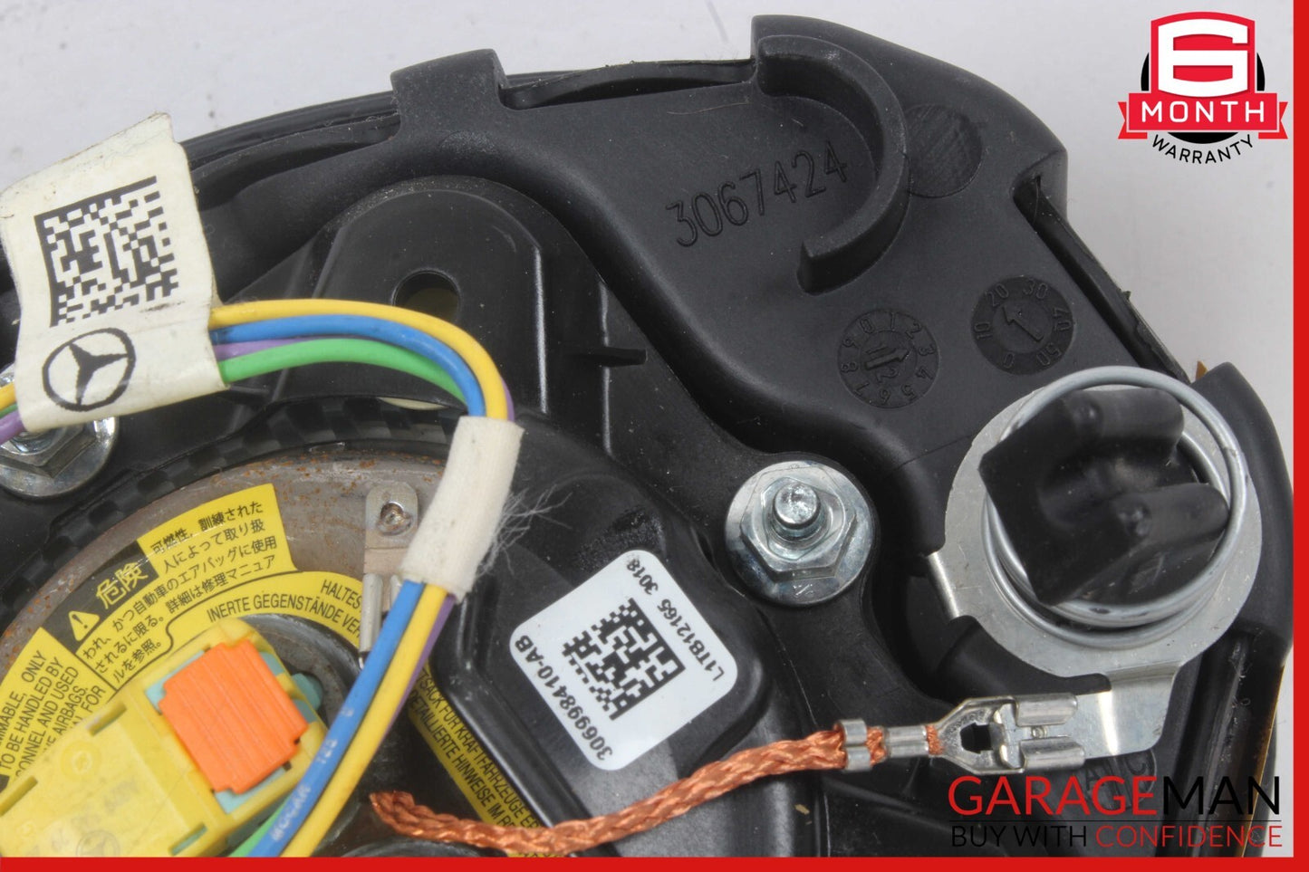 12-17 Mercedes C250 GLK350 E550 C300 E63 Steering Wheel Airbag Air Bag Black OEM
