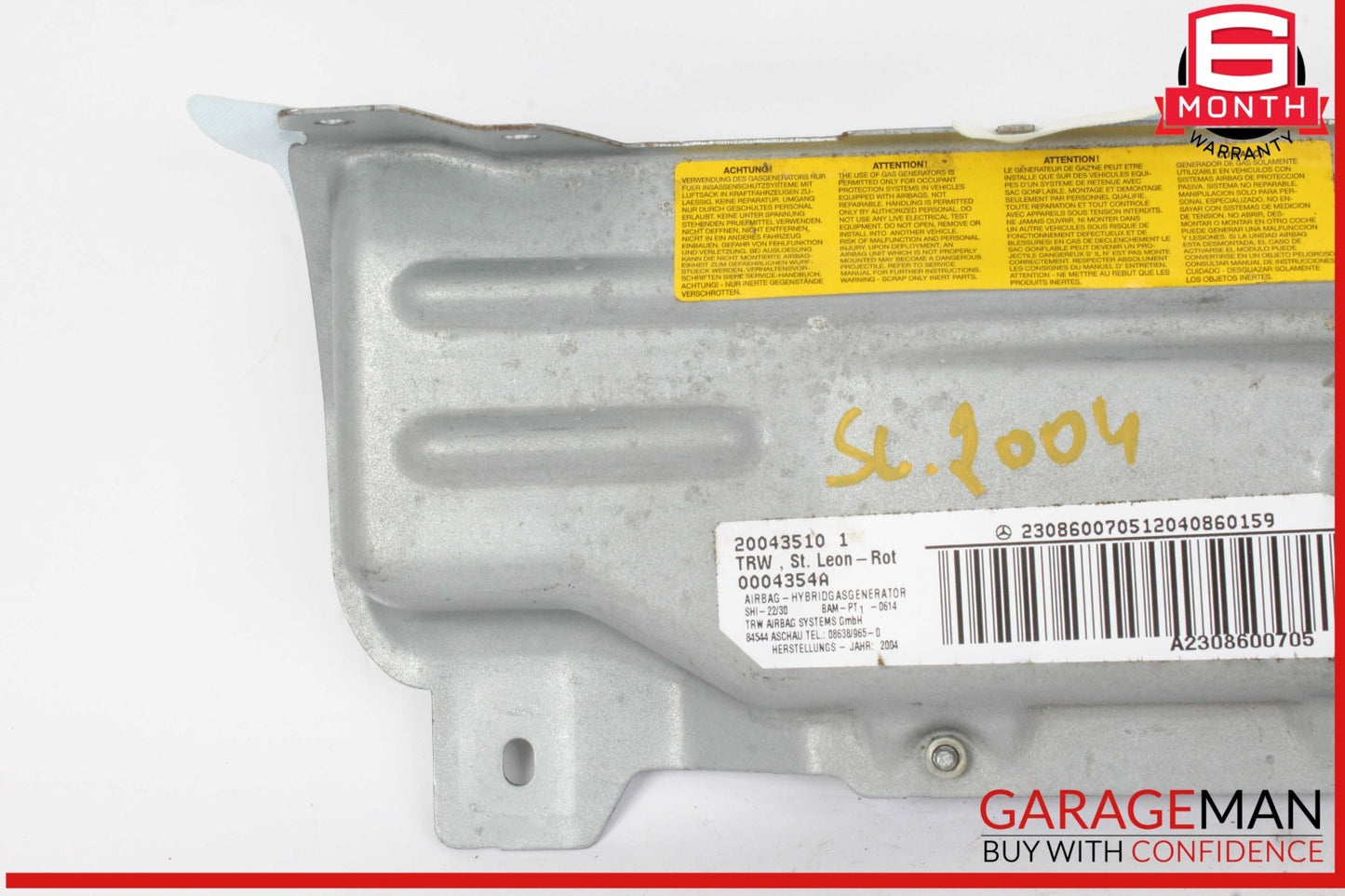 03-12 Mercedes R230 SL500 SL55 AMG Knee Airbag Air Bag Left Driver Side OEM