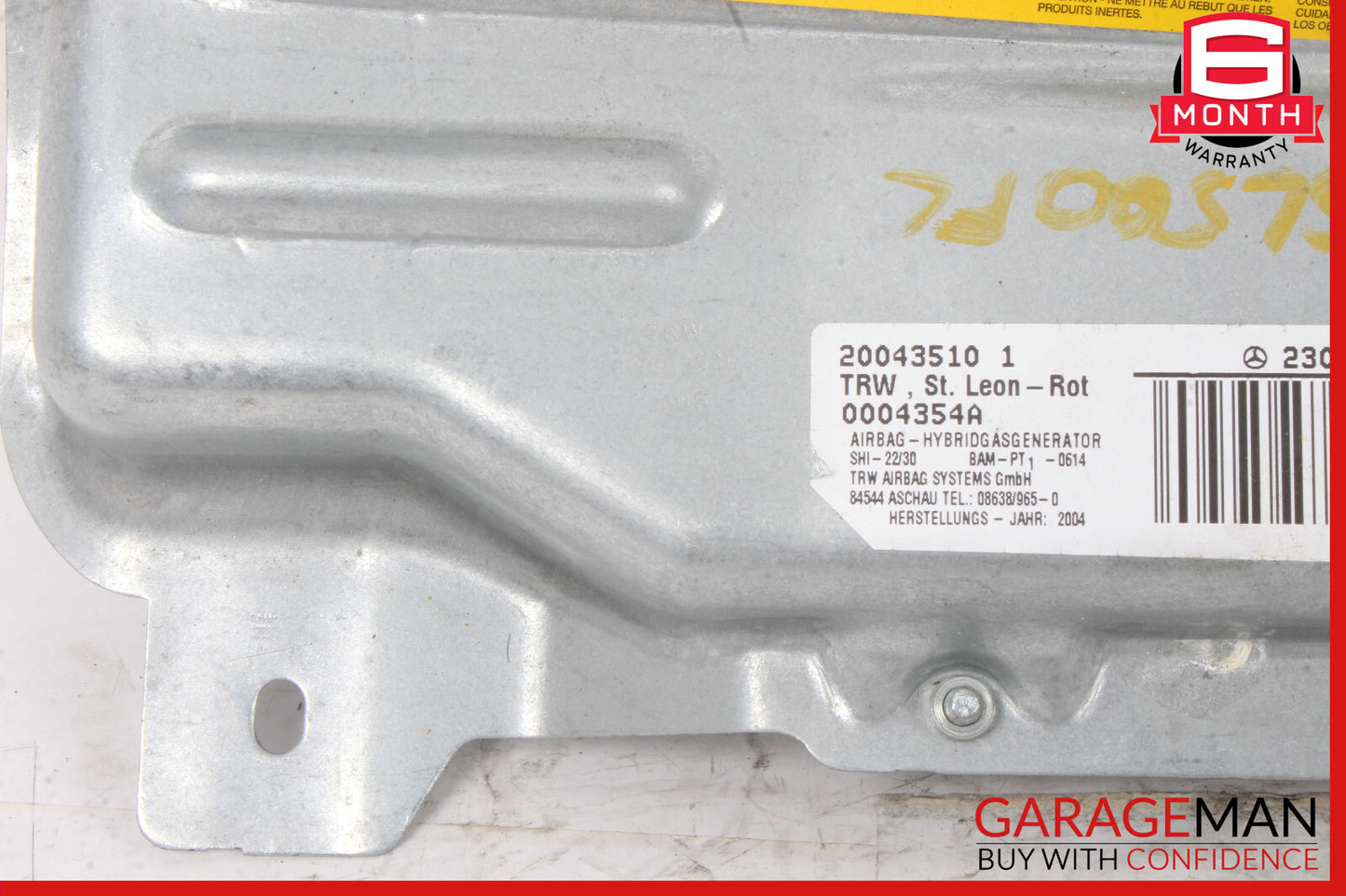 03-12 Mercedes R230 SL500 SL600 Knee Airbag Air Bag Left Driver Side OEM