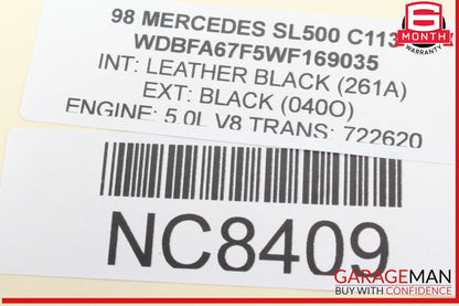 95-02 Mercedes R129 SL500 SL600 SL320 Front Right Dash Dashboard Airbag Air Bag