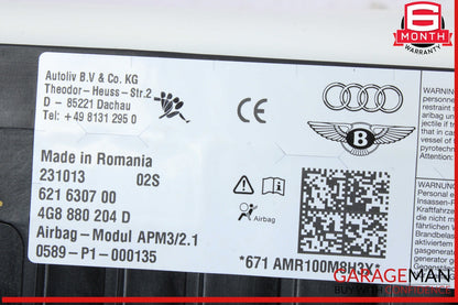 12-18 Audi A6 A7 Front Right Passenger Side Dash Dashboard Knee Air Bag Airbag